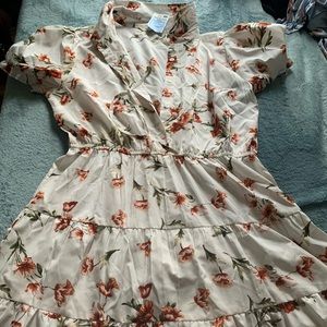 FIT AND FLARE FLORAL DRESS